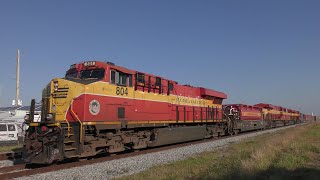 PINK WRAPPER and a WHOLE LOTTA LOCOS - FEC 101-26 and Brightline BLF702 [PINK WRAP] - 3/26/23