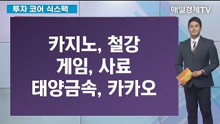 카지노, 철강, 게임, 사료, 태양금속, 카카오 / 투자코어 식스팩 / 매일경제TV