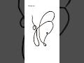 how to draw butterfly from one line art | drawing for beginners | #shorts #drawing #art