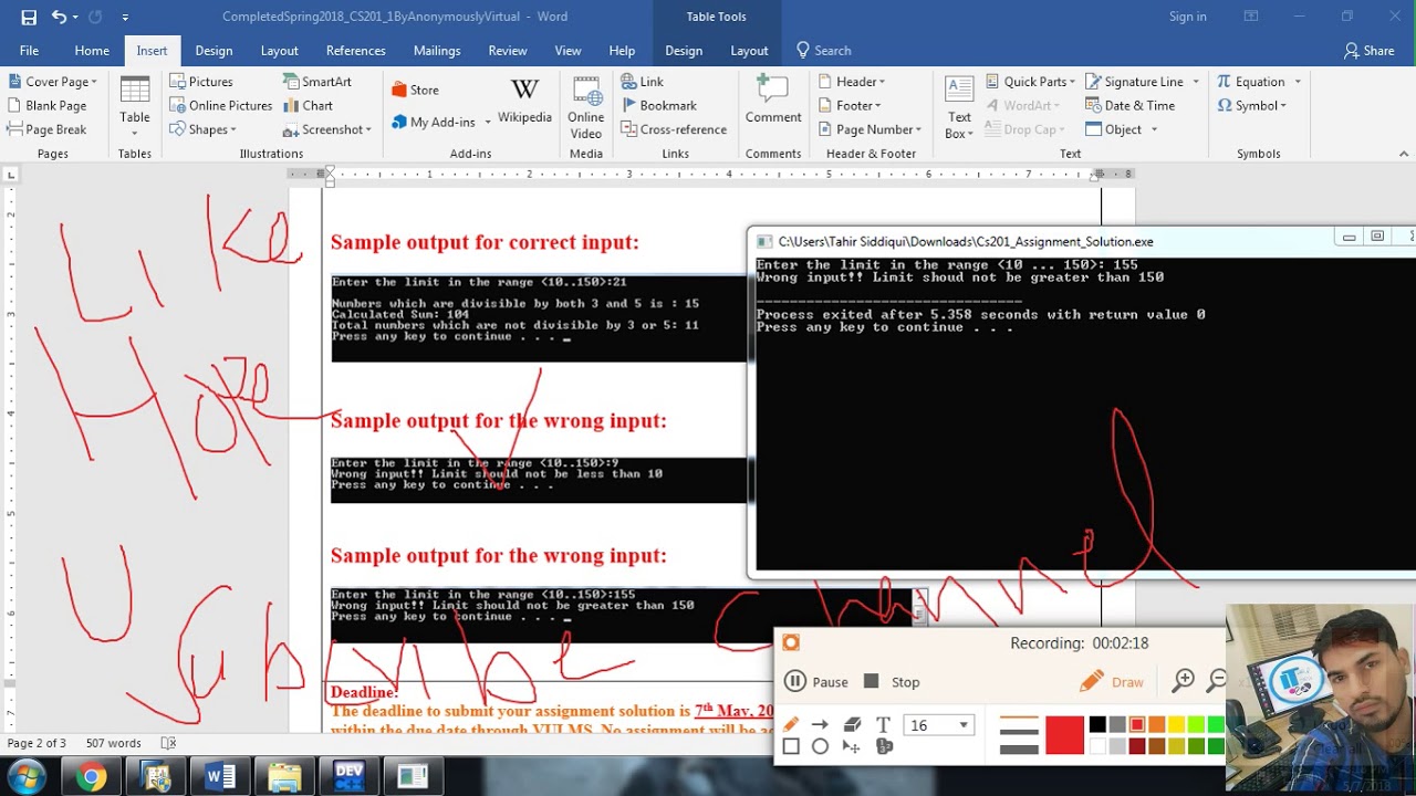 Cs401 Assignment 1 Solution Spring 2018 Youtube