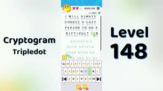 Cryptogram Tripledo Level 148 Solutions 🧩 | Logic Puzzle Game | Mini Boss
