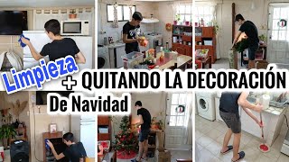 *New*✅️ LIMPIEZA + QUITANDO LA DECORACIÓN DE NAVIDAD // MOTIVACIÓN PARA LIMPIAR CONMIGO 💪🧼