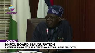 NNPCL Board Inauguration: President Tinubu Says Non-Performance Will Not Be Toleratef