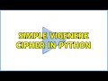 Simple Vigenere Cipher In Python