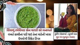 શિયાળું સ્પેશિયલ ગ્રીન ચટણી ઘરે બનાવતી વખતે કાળીના પડી જઈ તેના માટેની ખાસ ઉપયોગી સિક્રેટ ટિપ્સ