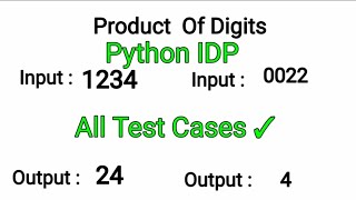 Product of Digits (Hard)|CCBP Nxtwave|Python Problems|Python IDP Solutions|Raj Python Tech