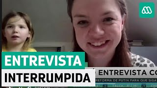 Niña interrumpe entrevista en vivo durante cuarentena