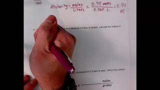 Molarity Practice Problems #2