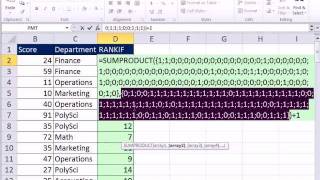 Excel Magic Trick 810: RANKIF Function RANK IF: Ranking With Conditions