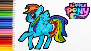 How to Draw Little Pony | Rainbow Dash | Fatima's Art and Craft