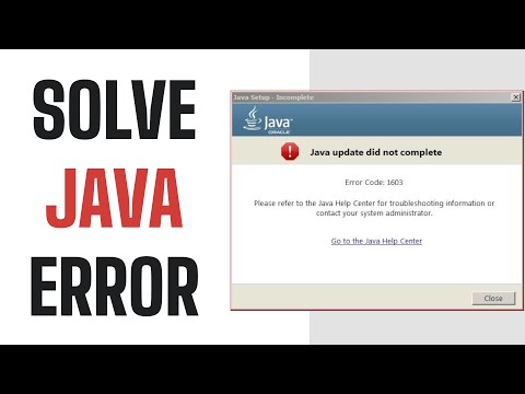 How To Fix Java Error Code 1603 - Full Guide (2024)