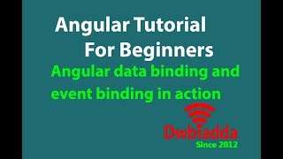 Angular data binding and event binding in action | Angular tutorial
