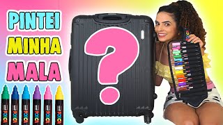 PINTEI minha MALA de VIAGEM com POSCA! Será que arruinei? Pinta \u0026 Fala | Paula Stephania