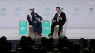 Mohammad Al Gergawi in a conversation with Elon Musk during WGS17