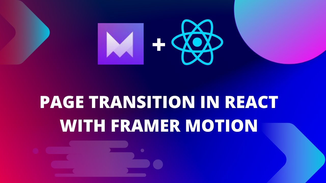 Page Transition In React Js Using Framer Motion Youtube