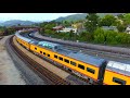 aerial view spirit of the union pacific 1943 business train 4k