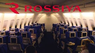 INSIDE ROSSIYA'S BOEING 747-400 NIGHT FLIGHT