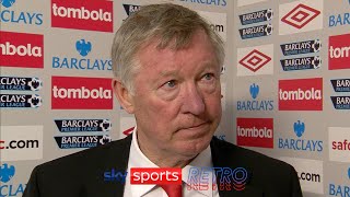 Sir Alex Ferguson's reaction after Manchester City won the Premier League in 2012