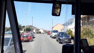 Cornelly Cross and Blue Street. Bridgend \u0026 County Bus 63.