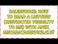 Salesforce: How to read a ListView (restricted Visibility to me) with APEX MetadataService.cls?