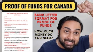 Proof of Funds for Canada Immigration | Bank Letter Format for Express Entry Canada PR