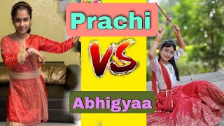 Abhigyaa jain dance Vs Prachi puri ||  Nagada Sang Dhol ||  Mahandi Dance || @AbhigyaaDancer