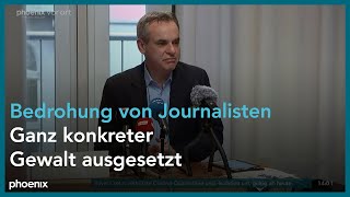 Pressekonferenz zur Bedrohung von Journalist:innen bei Protesten gegen Corona-Maßnahmen am 11.01.22