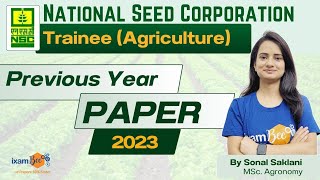 NSC Recruitment 2024 | National Seed Corporation Previous Year Paper 2023 | All Questions