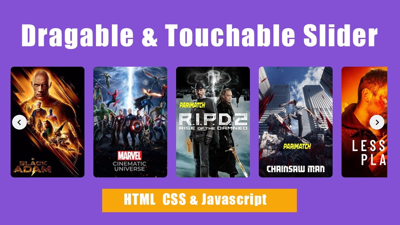 Create Draggable Image Slider With HTML CSS & Javascript - YouTube