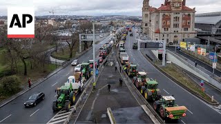 Czech farmers protest against the government and the EU