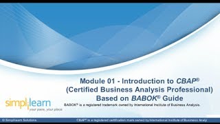 An Introduction to CBAP | CBAP Based on BABOK Guide | CBAP Training Online | Simplilearn