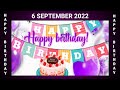 6 September 2022 Birthday Wishing Video| Happy Birthday |Edit with Varghese|