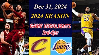 Los Angeles Lakers vs Cleveland Cavaliers Game 3rd-Qtr | Dec 31,2024 | NBA TODAY