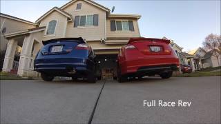 Full Race Catback vs Vibrant Catback Rev Comparison