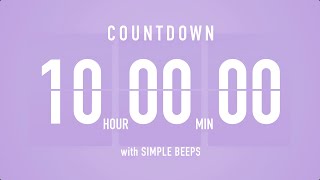 10 Hour Countdown Timer โณ Flip Clock with Bell Alerts ๐๐