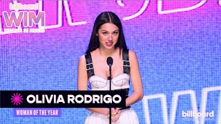 Olivia Rodrigo Accepts the Woman Of The Year Award At Billboard's Women In Music Awards