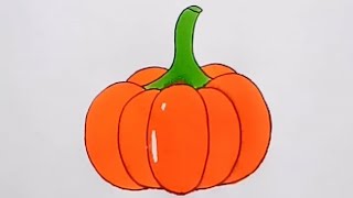 ৰঙা লাউ কেনেকৈ সহজে আকিব পাৰি। How can Pumpkin easily drawing