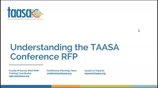 2022 TAASA Conference: Request for Proposals