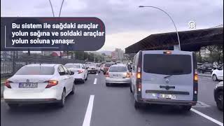 Trafikde fermuar sistemi