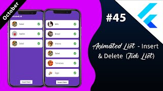 Flutter Tutorial - Animated List - Insert & Delete (Todo List)