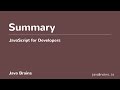 JavaScript for Developers 15 - Types Summary