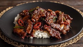 Chilli Garlic Glazed Crispy Seitan (vegan) - No Deep Frying!