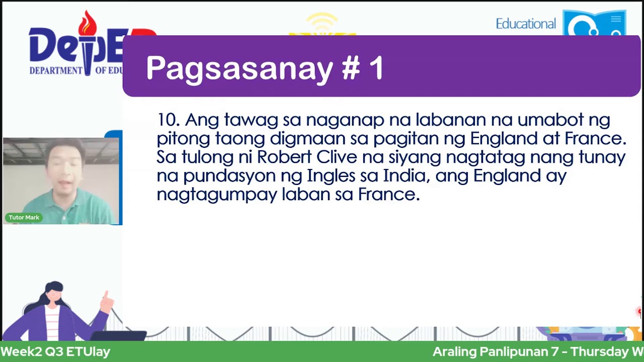 Araling Panlipunan 7 - Thursday Week2 Q3 ETUlay - YouTube