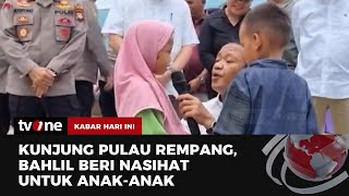 Menteri Investasi Bahlil Berikan Imbauan ke Warga Pulau Rempang | Kabar Hari Ini tvOne