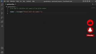 Python Program To Calculate Square Of Given Number