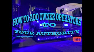 How to add Owner Ops to your Authority.