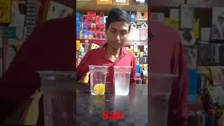 Simple Science Experiment | Lemon On  Normal Water And On Salt Water Experiment #shorts #experiment