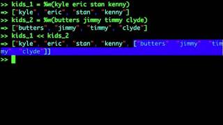 Ruby Essentials -- Strings, Arrays and Hashes