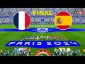 FRANCE vs SPAIN | Final Olympic Games PARIS 2024 | Full Match Penalties | Realistic PES Gameplay