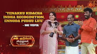 Sri Vidya wins Best Script Writer Award! | Ethirneechal | Sun Kudumbam Virudhugal 2023 | Sun TV